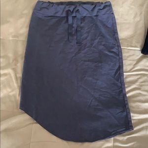 Sundry asymmetrical blue knee skirt so 1